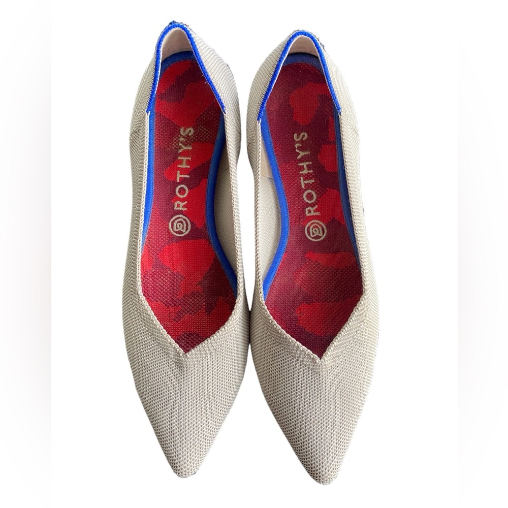 Rothy’s The Point Sand Knit Flat Shoe Size 11